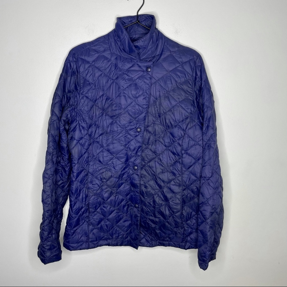 L.L. Bean Quilted Winter Coat Snap Closure Womens